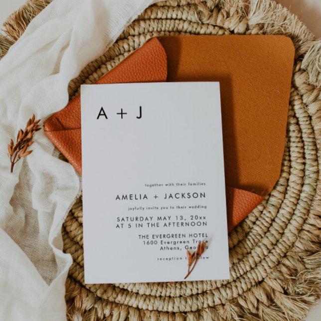 Modern Minimalist Wedding Invitation (Creator Uploaded)