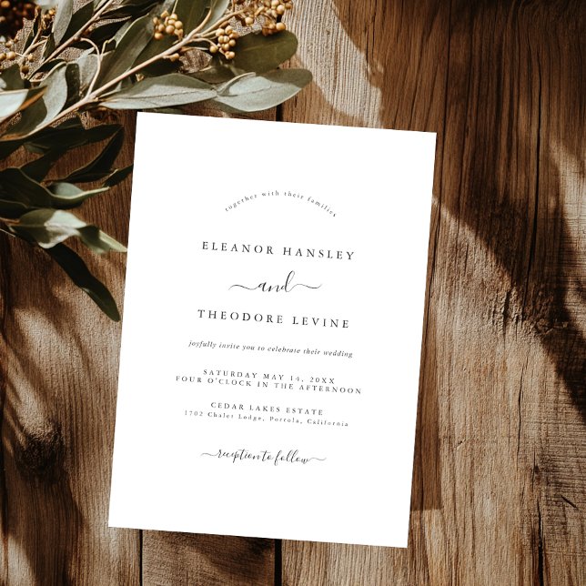 Modern Minimalist Wedding   Invitation (Creator Uploaded)