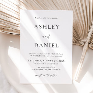 Modern Minimalist Wedding Invitation