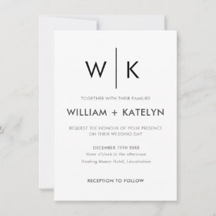 Modern Minimalist Wedding Invitations 