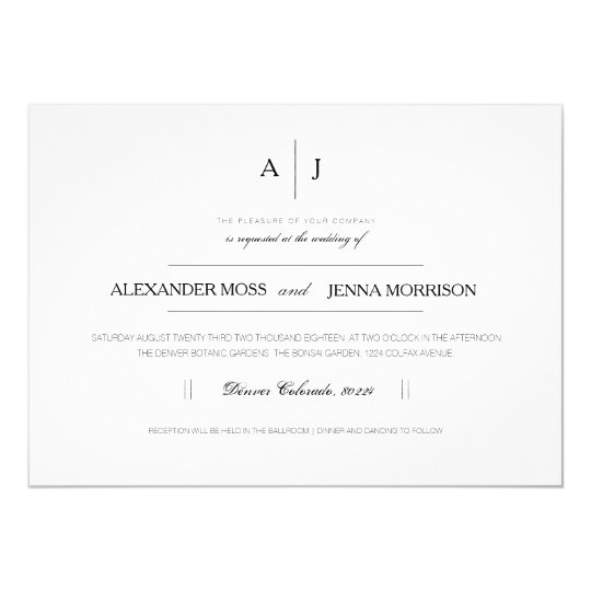 Modern & Minimalist Wedding Invite