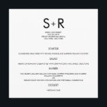 Modern Minimalist Wedding Menu Card<br><div class="desc">This Modern Minimalist collection is simple and stylish,  perfect for adding a contemporary touch to any event. Available in a variety of colours. Custom colours available upon request.</div>