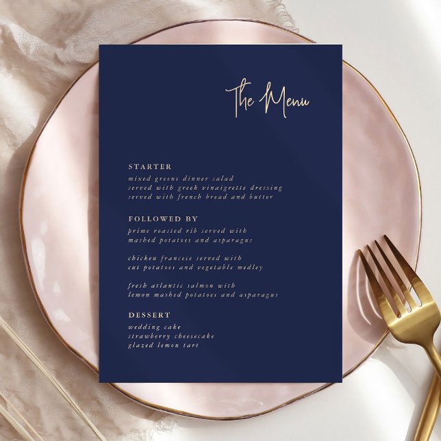 Modern Minimalist Wedding Menu Cards (Creator Uploaded)