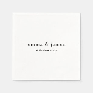 Modern Minimalist Wedding Napkins