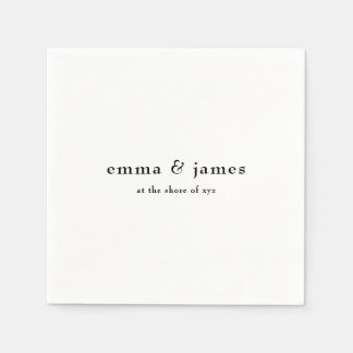 Modern Minimalist Wedding Napkins