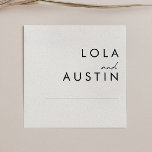 Modern Minimalist Wedding Napkins<br><div class="desc">These Modern Minimalist wedding napkins are perfect for your classy boho wedding. Its simple, unique abstract design accompanied by a contemporary minimal script and a white and black colour palette gives this product a feel of elegant formal luxury while staying simplistic, chic bohemian. Keep it as is, or choose to...</div>