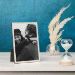 Modern Minimalist Wedding Photo and Date Elegant  Plaque<br><div class="desc">Modern Minimalist Wedding Photo and Date Elegant Plaque</div>