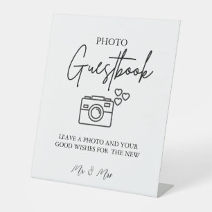 Modern Minimalist Wedding Photo Guestbook Sign
