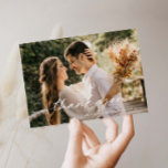 Modern Minimalist Wedding Photo Thank You Card<br><div class="desc">Minimalist and modern wedding thank you card. For more advanced customisation of this design,  e.g. changing layout,  font or text size please click the "CUSTOMIZE" button above. Please contact me for any questions!</div>