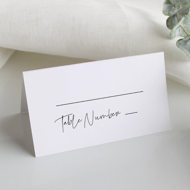 Modern minimalist wedding place card (Creator Uploaded)