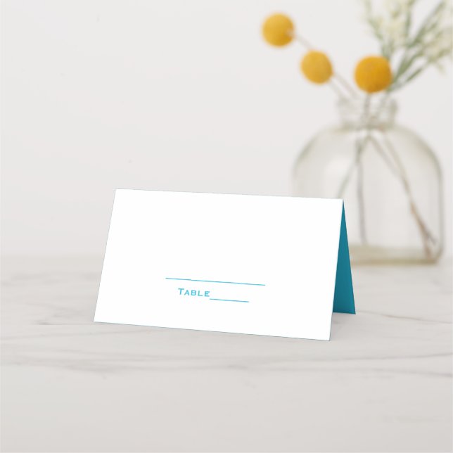 Modern Minimalist Wedding Place Card (Front)