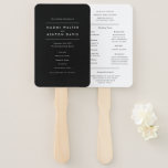 Modern Minimalist Wedding Program Hand Fan<br><div class="desc">Classic black and white elegant wedding program to match the Minimalist Wedding Invitations by Origami Prints.</div>