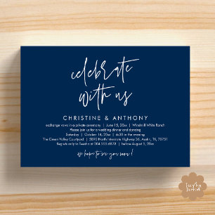Modern Minimalist Wedding Reception Dinner Invitation