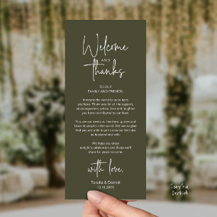 Modern Minimalist Wedding Reception Thank You Card