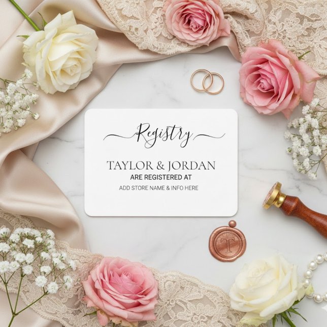 Modern Minimalist Wedding Registry Card (Creator Uploaded)