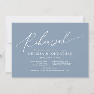 Modern Minimalist, Wedding Rehearsal and Dinner In Invitation