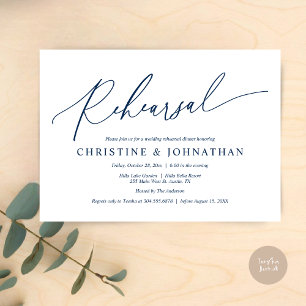Modern Minimalist, Wedding Rehearsal and Dinner Invitation