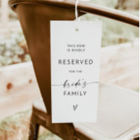 Modern Minimalist Wedding Reserved Sign