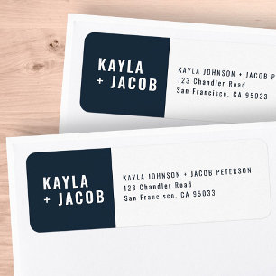 Modern + Minimalist Wedding Return Address Label