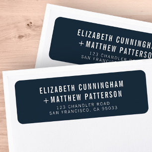 Modern + Minimalist Wedding Return Address Label