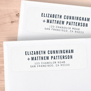 Modern + Minimalist Wedding Return Address Label