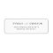 Modern Minimalist Wedding Return Address