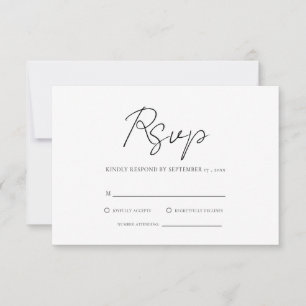 Modern Minimalist Wedding RSVP