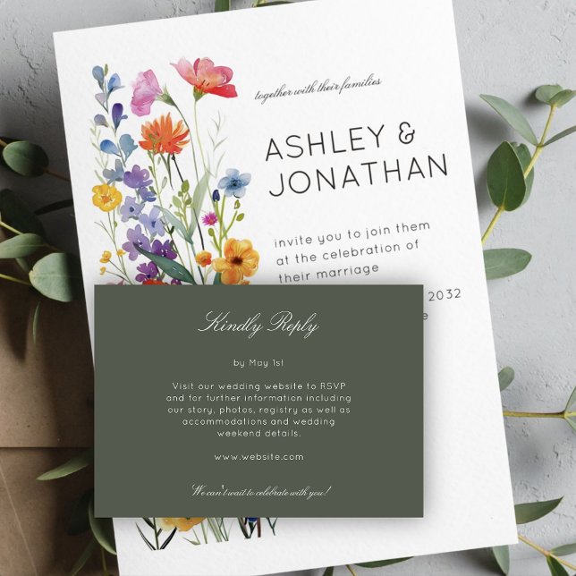Modern Minimalist Wedding RSVP Card (Creator Uploaded)