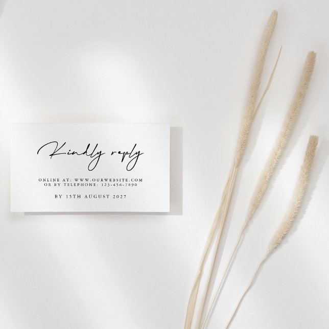 Modern Minimalist Wedding RSVP Cards (Creator Uploaded)