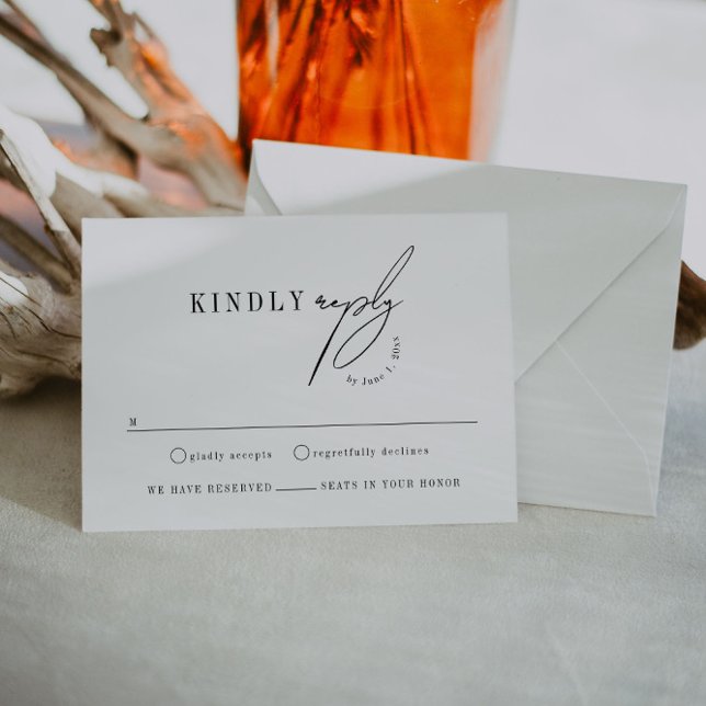 Modern Minimalist Wedding RSVP Enclosure Card (Creator Uploaded)