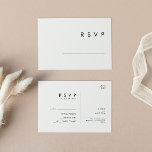Modern Minimalist Wedding RSVP Postcard<br><div class="desc">This Modern Minimalist wedding RSVP postcard is perfect for your classy boho wedding. Its simple, unique abstract design accompanied by a contemporary minimal script and a white and black colour palette gives this product a feel of elegant formal luxury while staying simplistic, chic bohemian. Keep it as is, or choose...</div>