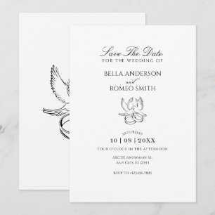 Modern minimalist wedding  save the date