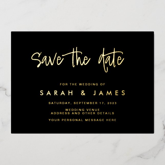 Modern Minimalist Wedding Save the Date (Front)