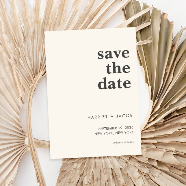Modern Minimalist Wedding Save the Date (Creator Uploaded)