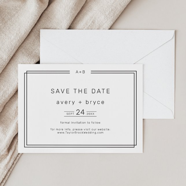 Modern Minimalist Wedding Save the Date / AVERY (Modern Minimalist Wedding Save the Date / AVERY)