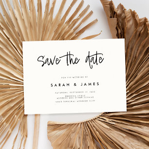 Modern Minimalist Wedding Save the Date Invitation