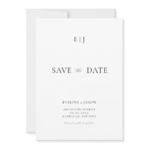 Modern minimalist Wedding Save the Date Invite
