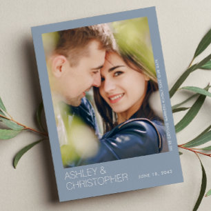 Modern Minimalist Wedding Save-the-Date Photo Card