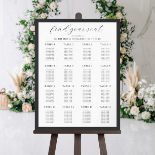 Modern Minimalist Wedding Seating Chart