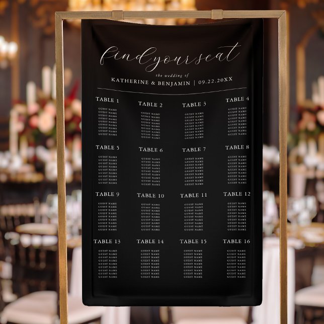 Modern Minimalist Wedding Seating Chart Banner (Creator Uploaded)