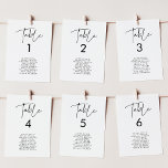 Modern minimalist wedding seating chart cards<br><div class="desc">Modern,  simple and clean: adopt this minimalist handwritten design for your wedding stationery. Fully customisable colours.</div>