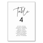 Modern minimalist wedding seating chart cards