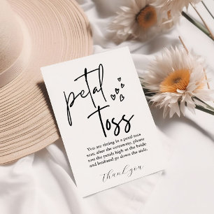 Modern Minimalist Wedding Send Off Petal Toss card