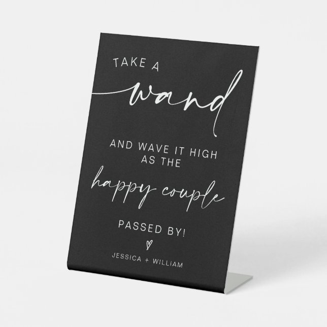 modern minimalist wedding send off sign (Front)