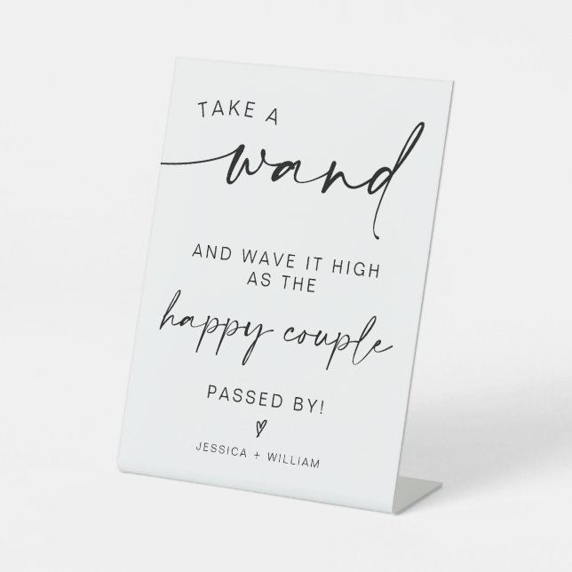 modern minimalist wedding send off sign (Front)