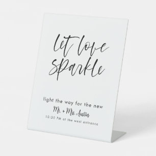 modern minimalist wedding send off sign