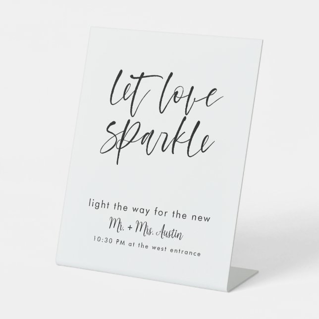 modern minimalist wedding send off sign (Front)