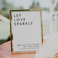 modern minimalist wedding send off sign