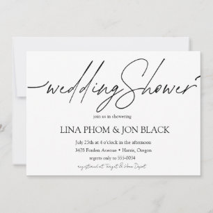 Modern Minimalist Wedding Shower Elegan Invitation