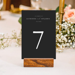 Modern Minimalist Wedding Table Number